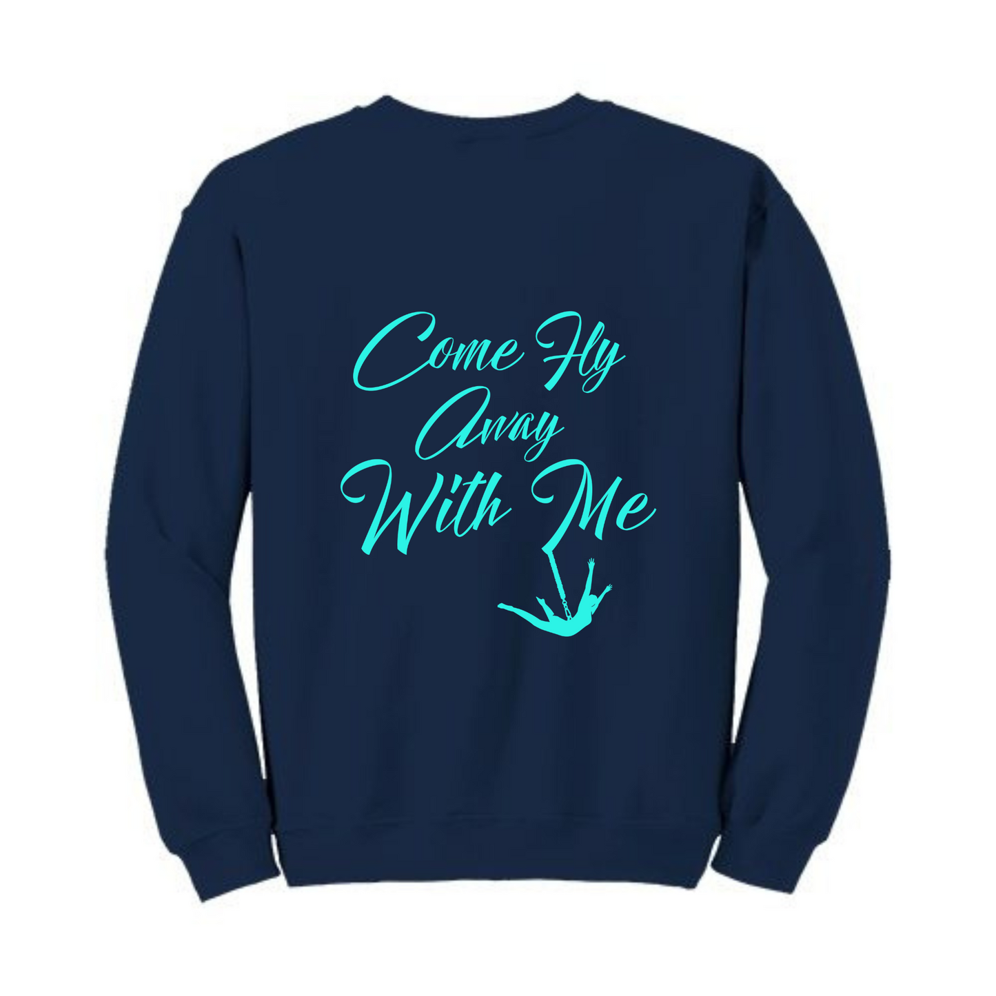 Come Fly Away with Me Bungee Grid  Two Sided Crewneck
