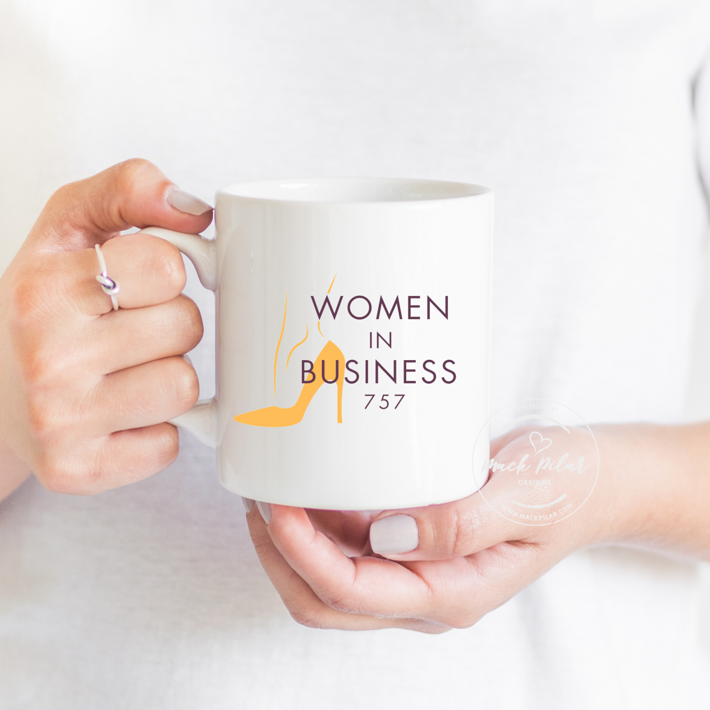 Women in Business 757 White glossy mug