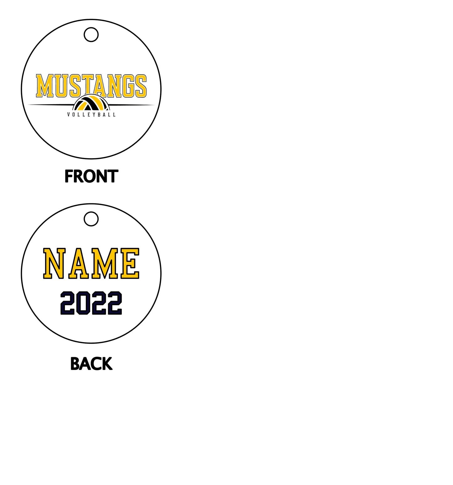 Hugo Owens Mustang Volleyball Ornament
