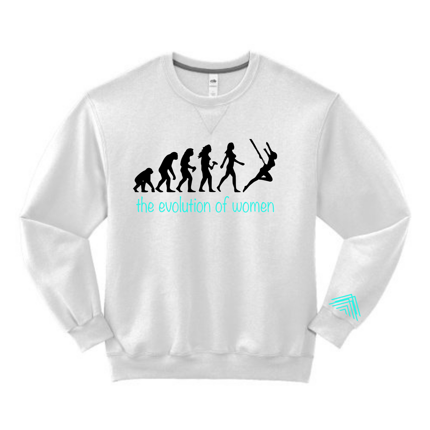 Evolution of Women Crewneck Sweatshirt