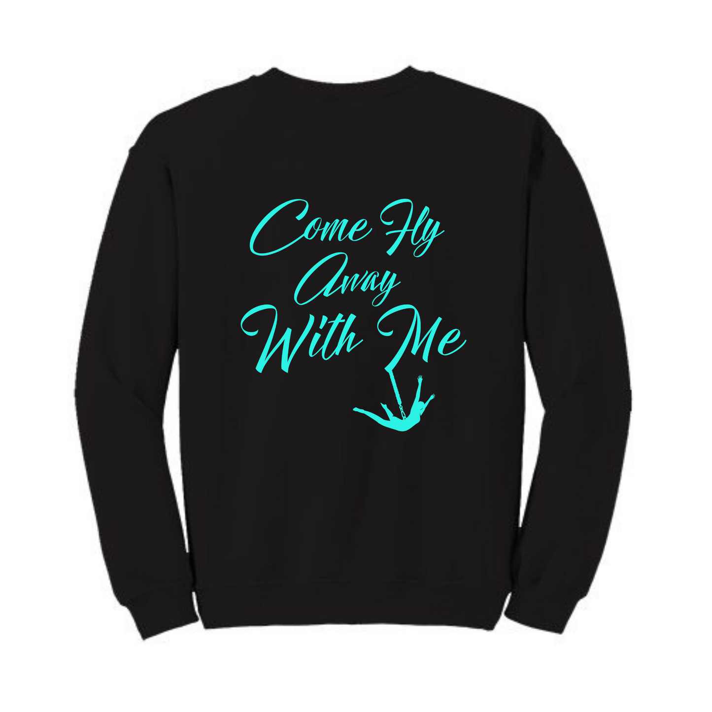 Come Fly Away with Me Bungee Grid  Two Sided Crewneck