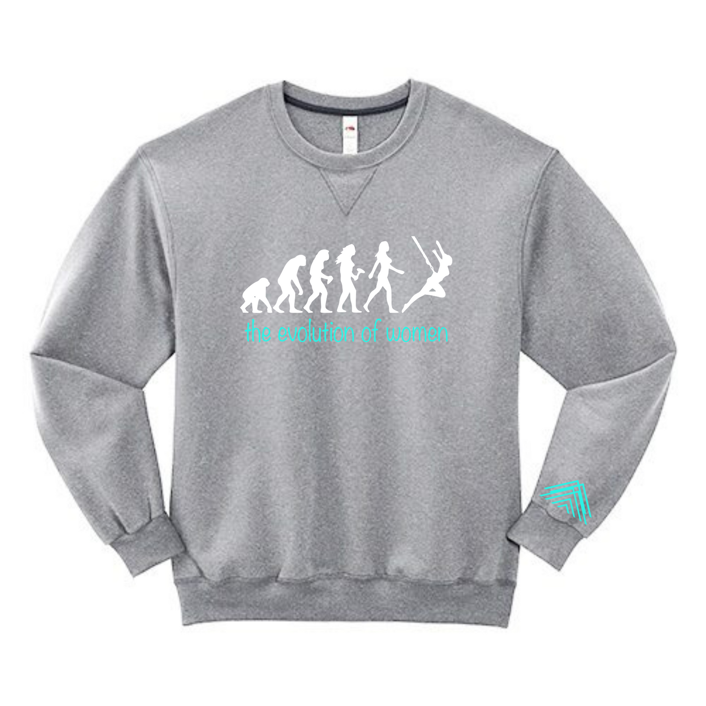 Evolution of Women Crewneck Sweatshirt