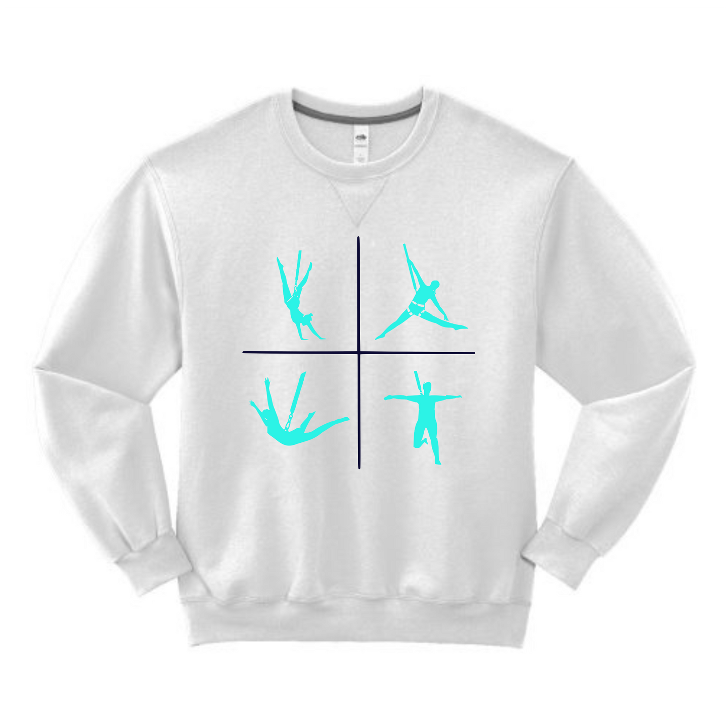 Come Fly Away with Me Bungee Grid  Two Sided Crewneck