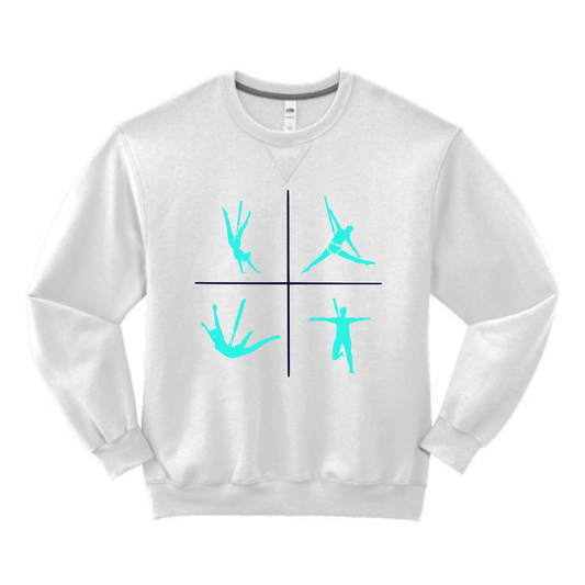 Come Fly Away with Me Bungee Grid  Two Sided Crewneck