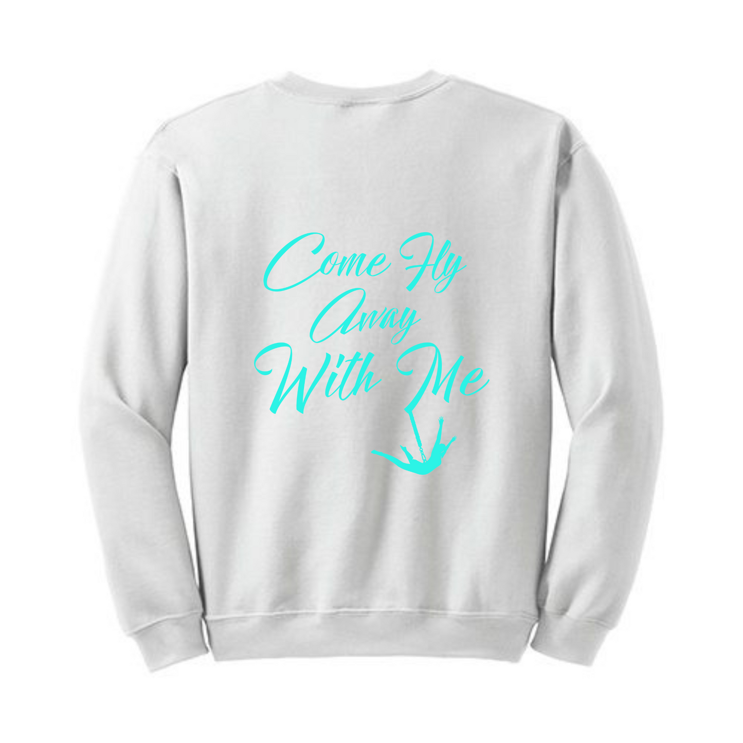Come Fly Away with Me Bungee Grid  Two Sided Crewneck
