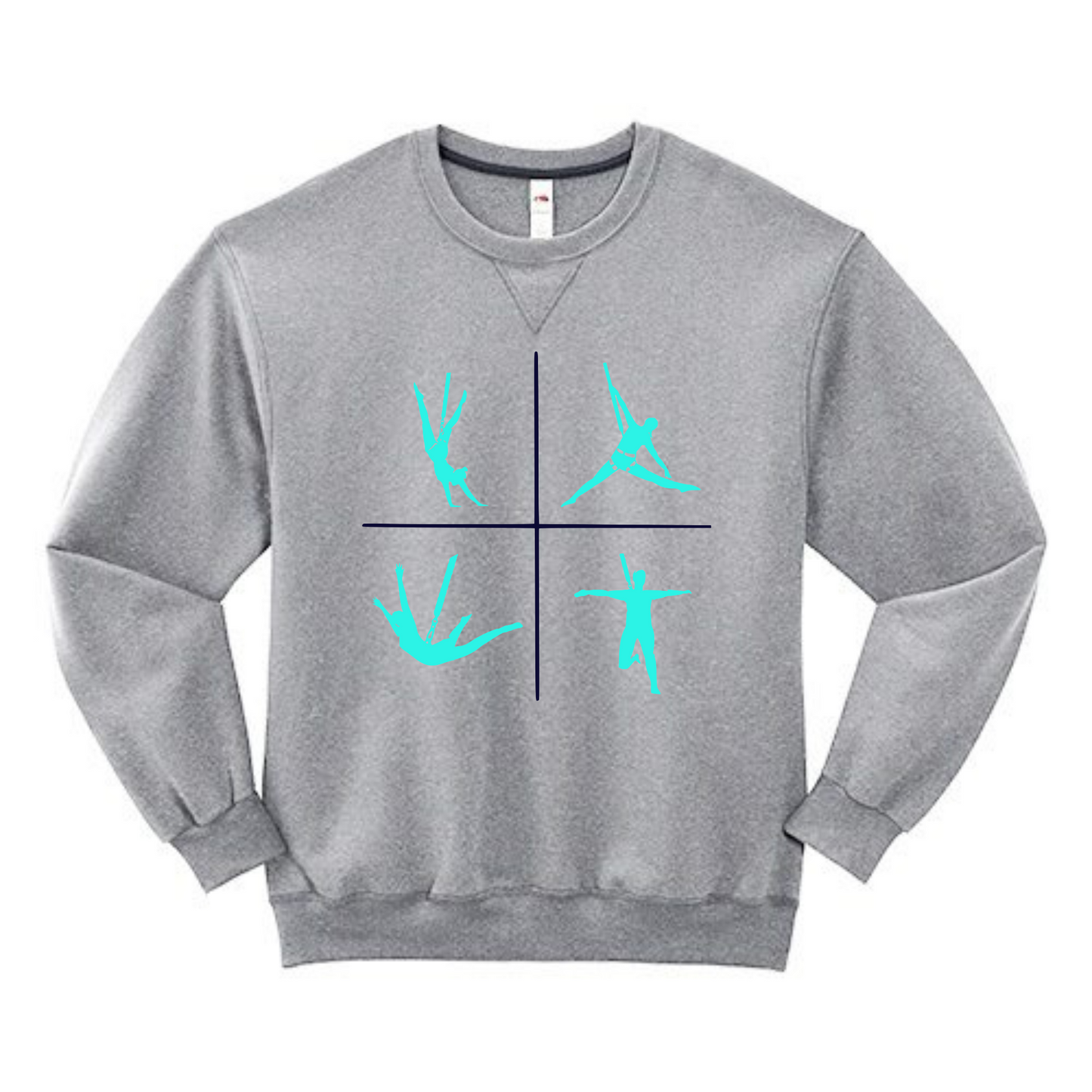 Come Fly Away with Me Bungee Grid  Two Sided Crewneck