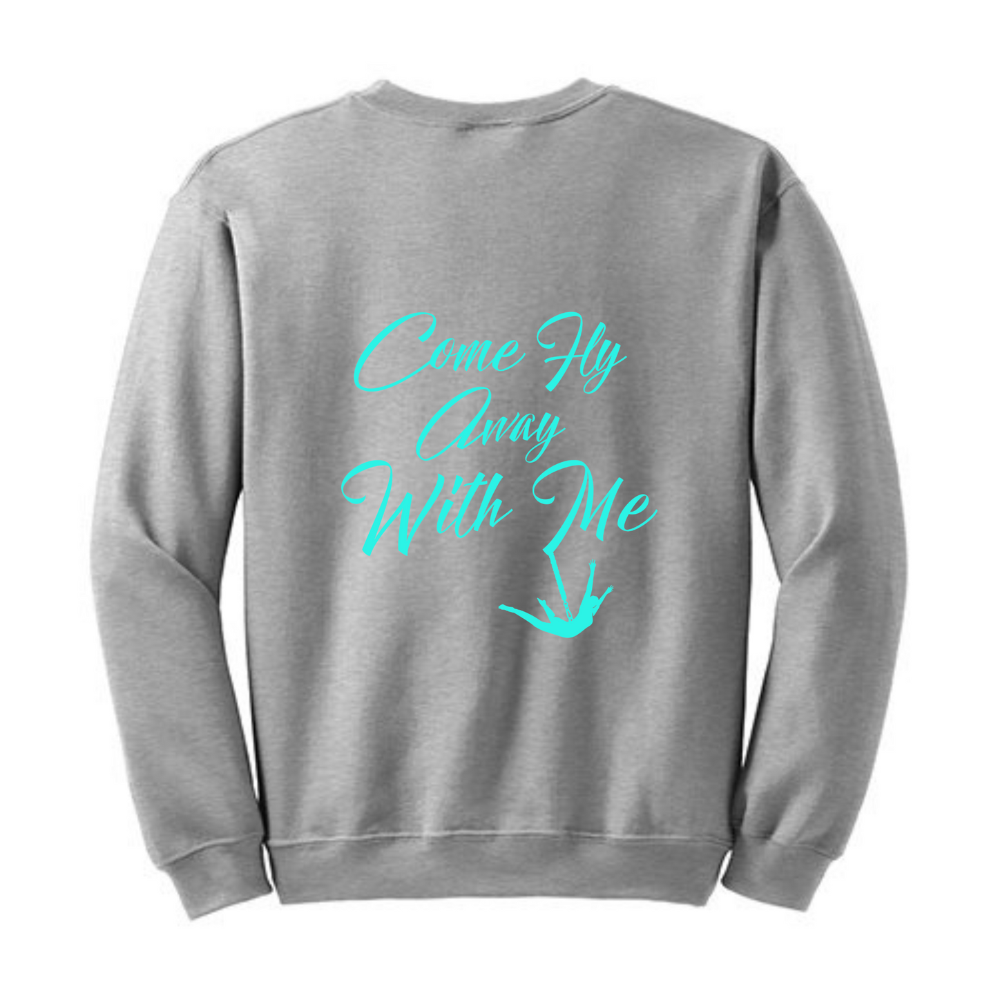 Come Fly Away with Me Bungee Grid  Two Sided Crewneck