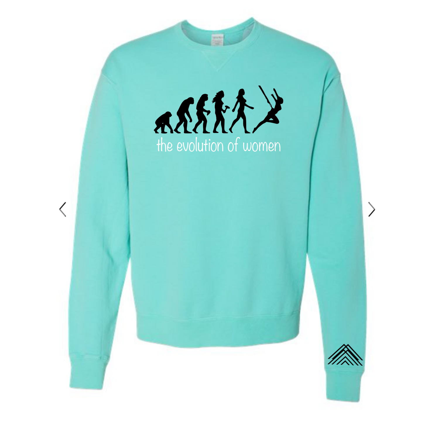 Evolution of Women Crewneck Sweatshirt