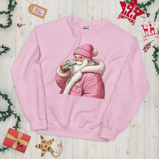 Pink Santa Unisex Sweatshirt
