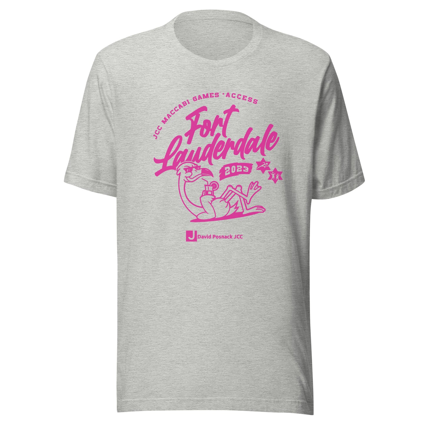 Unisex t shirt with pink logo