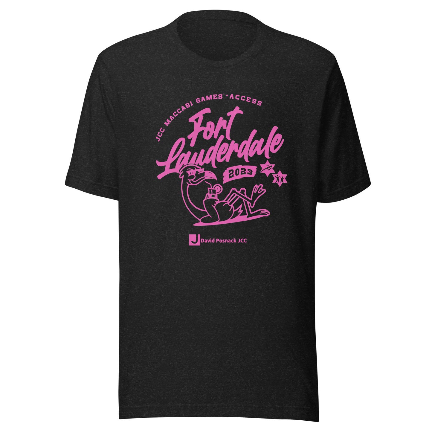 Unisex t shirt with pink logo