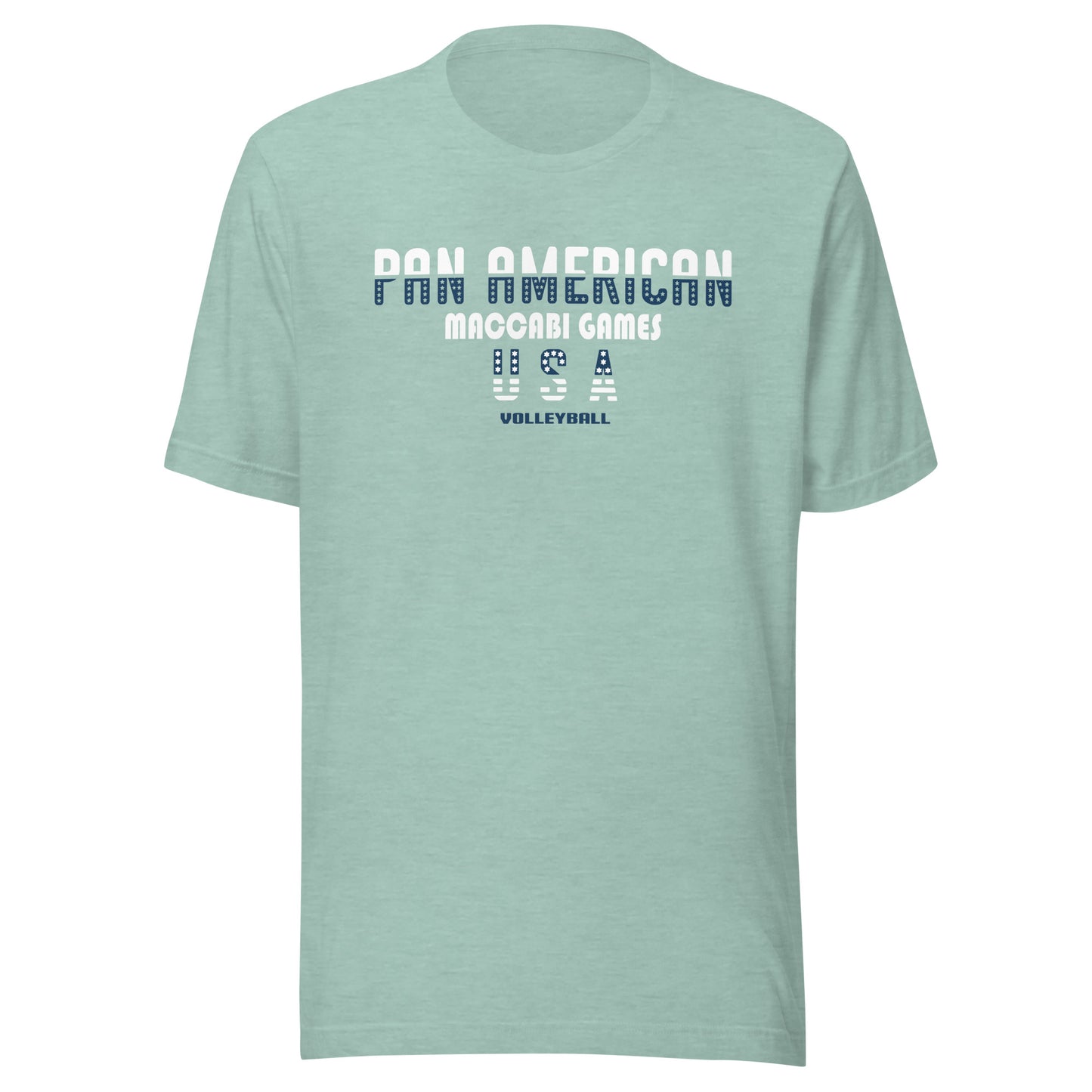 Unisex t-shirt blue and white design