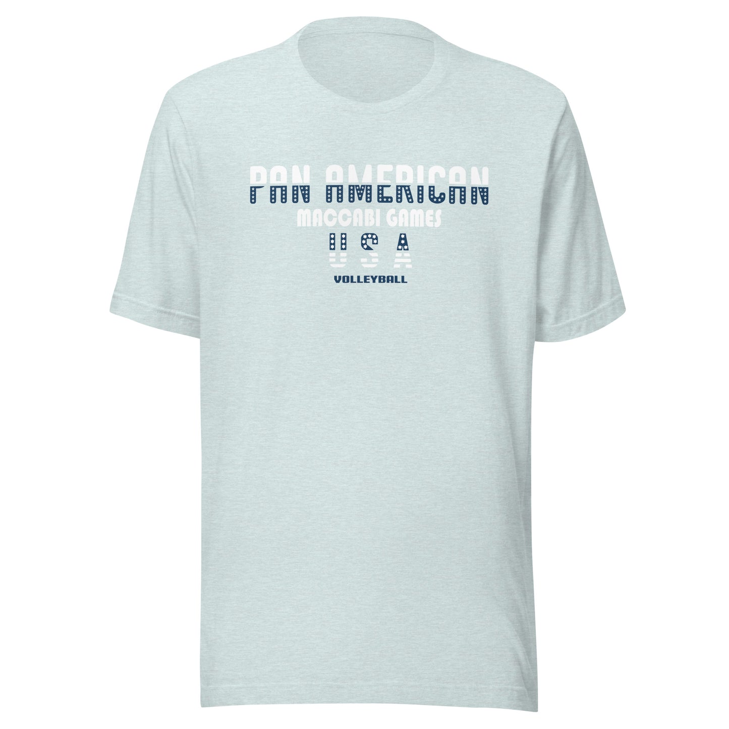Unisex t-shirt blue and white design