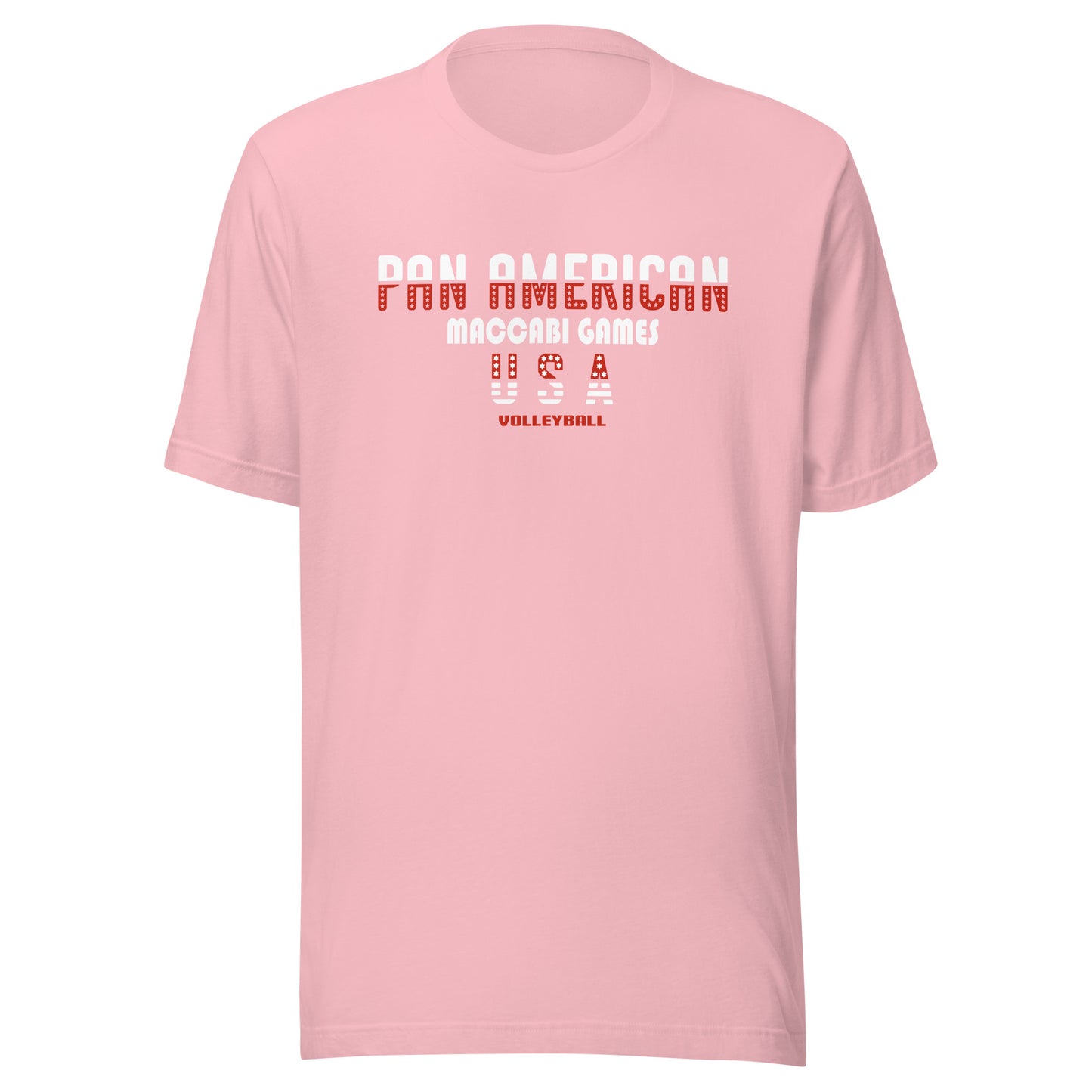 Unisex t-shirt red and white design