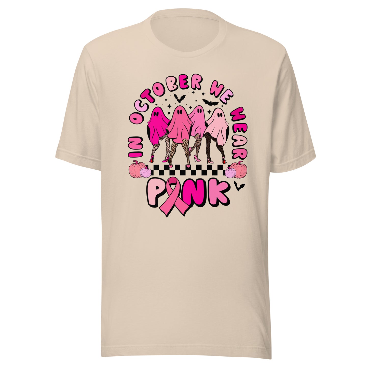 In October We Wear Pink Unisex t-shirt