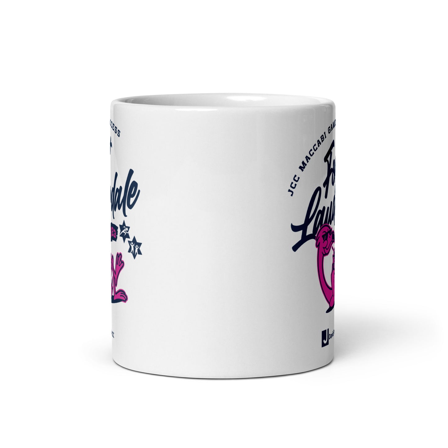 White glossy mug