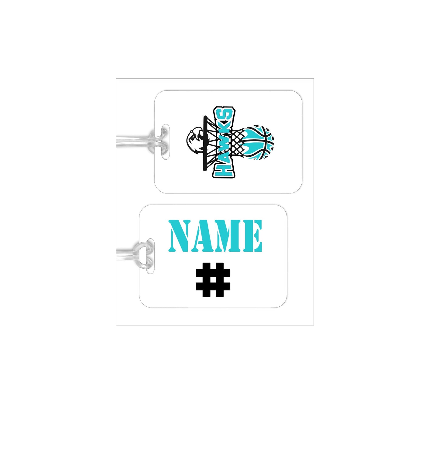 Hawks Personalized  Bag Tag