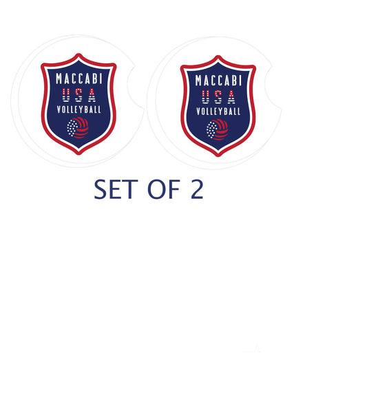 Official Maccabi Games Team USA Volleyball Car Coasters