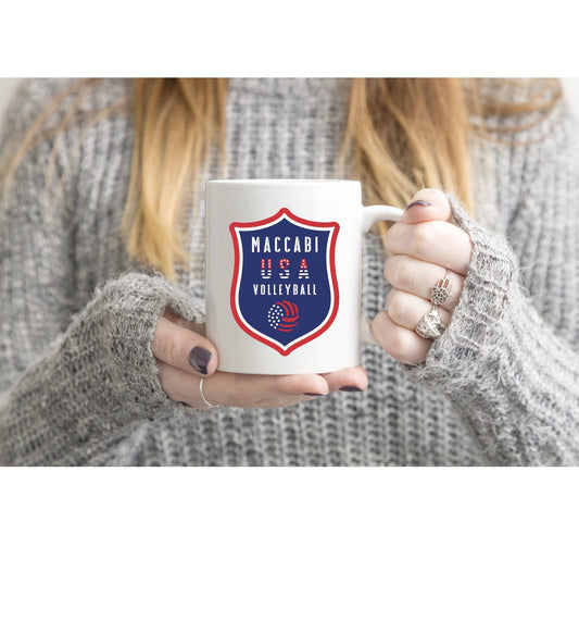 Maccabi Games - USA Volleyball Team - 15 oz. White Coffee Mug