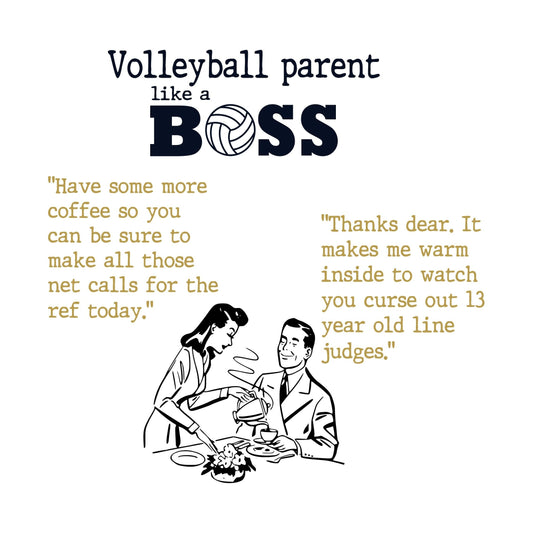 Volleyball Parent Like a Boss Crewnecks