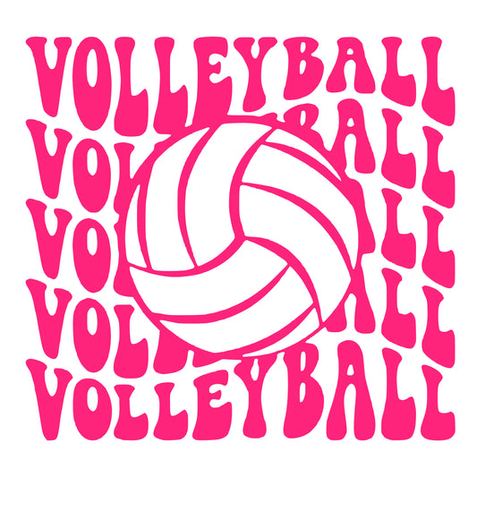 Volleyballl Wavy Design