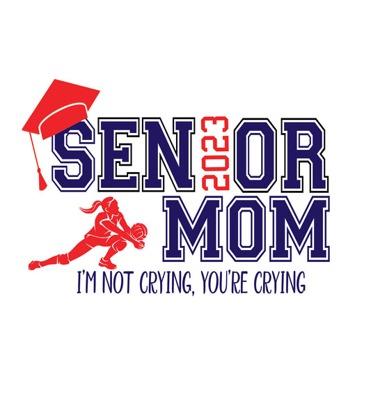 Senior Mom I'm not Crying You're Crying  T Shirts Fall Sports