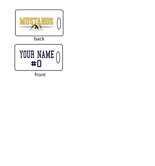 Hugo Owens Mustang Volleyball Bag Tag
